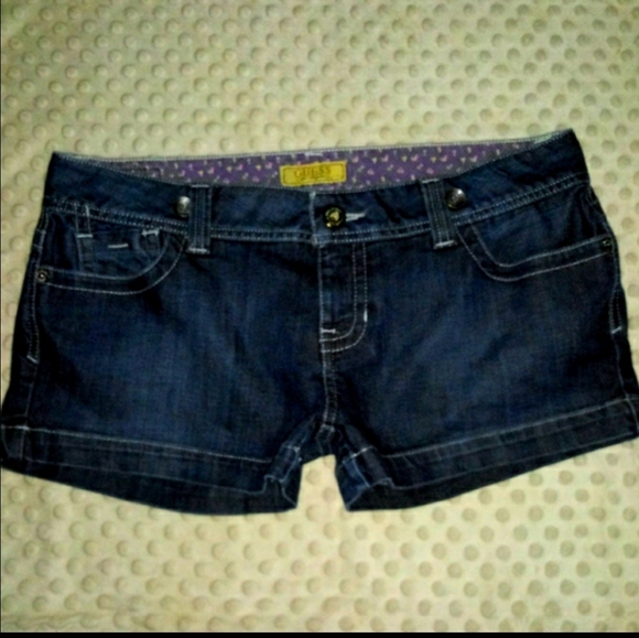 Guess Jean Shorts Size 31 Dark Stretch EUC - Picture 3 of 10